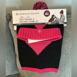 Matching Set Dog Sweater & Matching Beanie For You! NWT